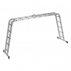 Лестница шарнирная алюминиевая, 2 х 4 + 2 х 5, Сибртех (97884)