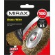 Щетка дисковая для УШМ 200 мм, витая стальная латунированная проволока 0.3 мм MIRAX 35141-200