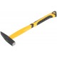 Молоток кованый, фиберглассовая усиленная ручка, антивибрационные накладки, Профи 100 гр. (44341)