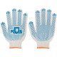 Перчатки вязаные (4 нити), х/б с ПВХ, 10 класс вязки, 2-х сторонние Люкс (12493)