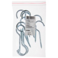 Шуруп-полукольцо оцинкованный 6 х 80, 10 шт Фасовка (25209-0)