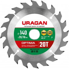Диск пильный по дереву Optima URAGAN 140х20/16 мм 20Т 36801-140-20-20_z01  