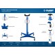 Стойка гидравлическая трансмиссионная 0.5 т, 1100–1900 мм ЗУБР Профессионал 43061-0.5