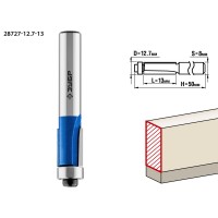 Фреза кромочная 12.7?13 мм с нижним подшипником хвостовик 8 мм ЗУБР Профессионал 28727-12.7-13