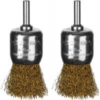 Щетки кистевые для дрели 30 мм, витая стальная латунированная проволока 0.3 мм, набор ЗУБР Профессионал 35225-30-H2_z02  