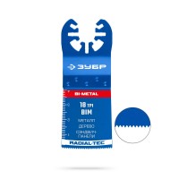 Полотно пильное BIM 35 x 40 мм, 18TPI, универсальный чистый рез: металл, твердое дерево, пластик ЗУБР UniLock 15550-35-40