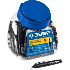 Перманентный маркер Мини черный, 1-3 мм, 80 шт ЗУБР 06331-2