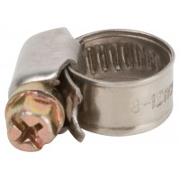 Хомут обжимной (нержавеющая сталь со сваркой) 8-12 мм (64271)