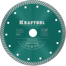 Сегментированный алмазный диск Turbo, 180 мм, (22.2 мм, 10 х 2.6 мм) KRAFTOOL 36682-180