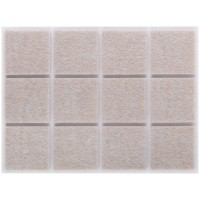 Подкладки для мебели самоклеющиеся квадратные 25 х 25 мм, 12 шт., войлок (67531)