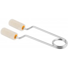 Ролик специальный для решеток, арматур, оград, ядро 15 мм,  100% велюр, ворс 5 мм, ручка двойная 22 см, 50 мм (2 шт.) (30-1265)