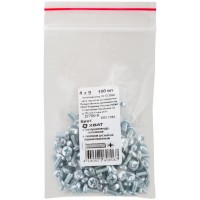 Винт с полуцилиндрич. головкой с полной резьбой оцинков. DIN 7985 4х8 100 шт Фасовка (27700-0)