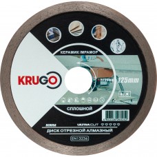 Диск алмазный сплошной по керамике для УШМ 125 x 1.4 x 22.23 x 8mm KRUGO (RCD05A)