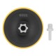 Тарелка опорная для дрели и УШМ с липучкой, 115 мм, стандартная, с адаптером c М14 на d8 Denzel (76250)