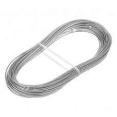 Трос металлополимерный прозрачный ПР-2.0, толщина 2.0 мм, моток 20 метров Сибртех (47625)