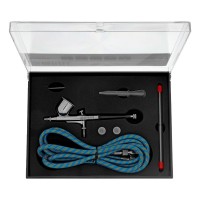 Аэрограф с верхним бачком AB1, 0.2/0.3/0.5 мм, 7 мл, 9 л/мин Denzel (57313)