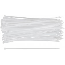 Хомуты нейлоновые для проводов, белые 100 шт., 4,8х250 мм (60255М)