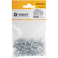 Комплект: Винт DIN965 4х16, с гайкой М4 DIN934, шайбой М 4 DIN125, шайбой М 4 DIN127 (фасовка 30шт.) (24831-3)