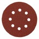 Круг абразивный на ворсовой подложке под липучку, перфорированный, P 40, 125 мм, 5 шт Matrix (73802)