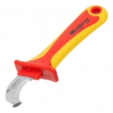 Нож диэлектрический до 1000 В, для снятия оплетки электрокабелей Сибртех (78808)