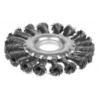 Щетка дисковая для УШМ 100 мм, жгутированная стальная проволока 0.5 мм Professional STAYER 35120-100