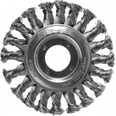 Щетка дисковая для УШМ 100 мм, стальная проволока 0.5 мм ЗУБР Профессионал 35190-100_z02