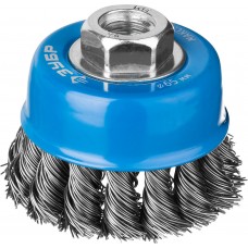 Щетка-крацовка чашечная для УШМ 65 мм, стальная проволока 0.5 мм ЗУБР Профессионал 35275-065_z02