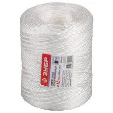 Шпагат полипропиленовый d 1.6 мм, 500 м, 1600 текс, 32 кгс, белый ЗУБР 50100-500