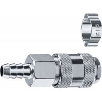 Переходник штуцер «елочка» 10 мм - рапид муфта с обжимным хомутом ЗУБР Профессионал 64917-10