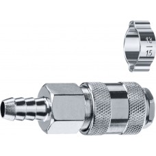 Переходник штуцер «елочка» 10 мм - рапид муфта с обжимным хомутом ЗУБР Профессионал 64917-10