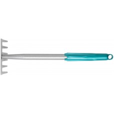 Грабли мини с ручкой цельнометаллическая, 6 зубьев (76850)