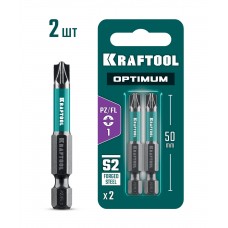 KRAFTOOL OPTIMUM PZ/FL 1, 50 мм, 2 шт, биты (261241-1-50-2)