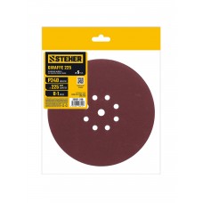 Круг шлифовальный на липучке STEHER GIRAFFE 225 мм Р240 9 отв. 5 шт. 35681-240  