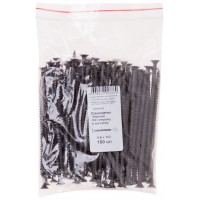 Саморезы черные по гипроку к металлу 4,8 х 102 100 шт (фасовка) (22693-0)