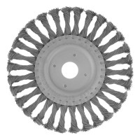 Щетка для УШМ 175 мм, посадка 22.2 мм, плоская, крученая проволока 0.5 мм Matrix (74636)