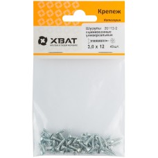 Шурупы оцинкованные, универсальные 3 х 12 (фасовка 49 шт) (20112-2)