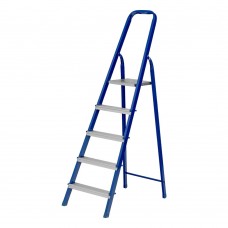 Стремянка, 5 ступеней, стальной профиль, алюминиевые ступени Сибртех (97955)