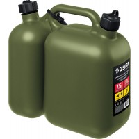 Канистра пластиковая усиленная двухсекционная 5 + 2.5 л ЗУБР Профессионал 38367-7.5