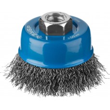 Щетка-крацовка чашечная для УШМ 60 мм, витая стальная проволока 0.3 мм ЗУБР Профессионал 35261-060_z02