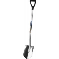 Лопата 280 х 190 х 1200 мм полотно 2 мм закалено нержавеющая сталь алюминиевый изогнутый черенок штыковая Профессионал ЗУБР Артель-НС 4-39407