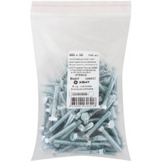 Болт 6-гранная головка (полная резьба) М5 х 30 100 шт DIN933 Фасовка (27030-0)