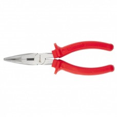 Длинногубцы изогнутые Econom, 160 мм, шлифованные, пластмассовые рукоятки Matrix (17494)