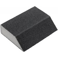 Губка шлифовальная угловая, алюминий-оксидная, 100х70х25 мм, средняя жесткость Р 60 (38372)