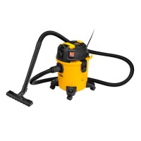 Пылесос строительный RVC20, 1400 Вт, бак 20 л, шланг 3 м, розетка с автосинхр. Denzel (28202)