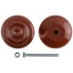 Ручка-кнопка дверная пластиковая коричневая (66837)
