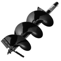 Шнек для грунта ER-200, диаметр 200 мм, длина 800 мм,соединение 20 мм, съемный нож Denzel (56008)