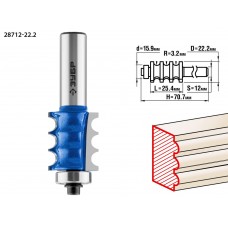 Фреза кромочная фигурная №1 22.2?26 мм радиус 3 мм ЗУБР Профессионал 28712-22.2