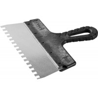 Шпатель фасадный нержавеющий 250 мм зуб 8?8 мм пластиковая ручка ЗУБР 10078-25-08