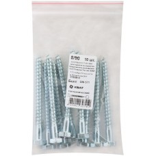 Болт сантехнический 8х90 мм DIN 571, 10 шт 31639-0