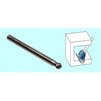 Борфреза сферическая d 6х 5х6х65 Р6М5 Х-образн. насечка 